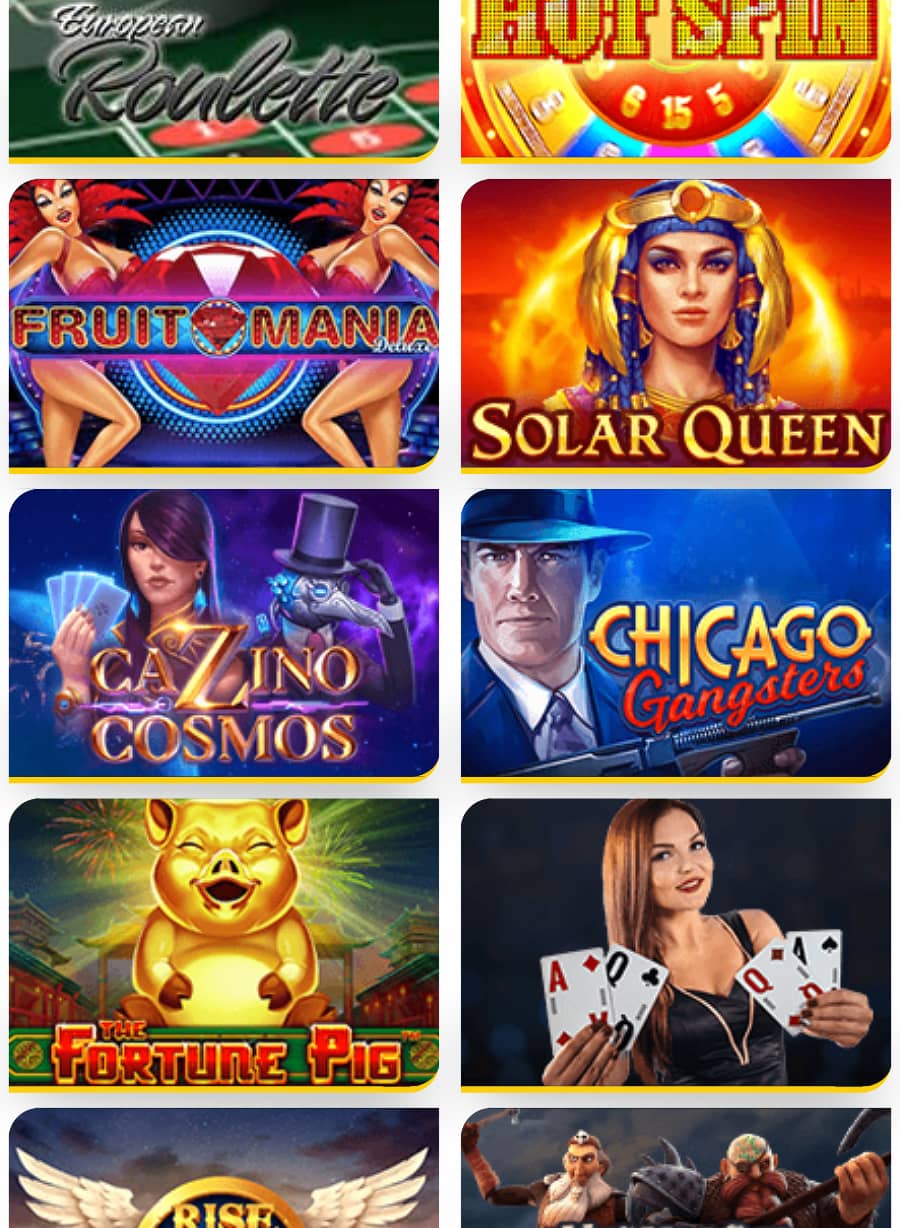 les jeux disponibles